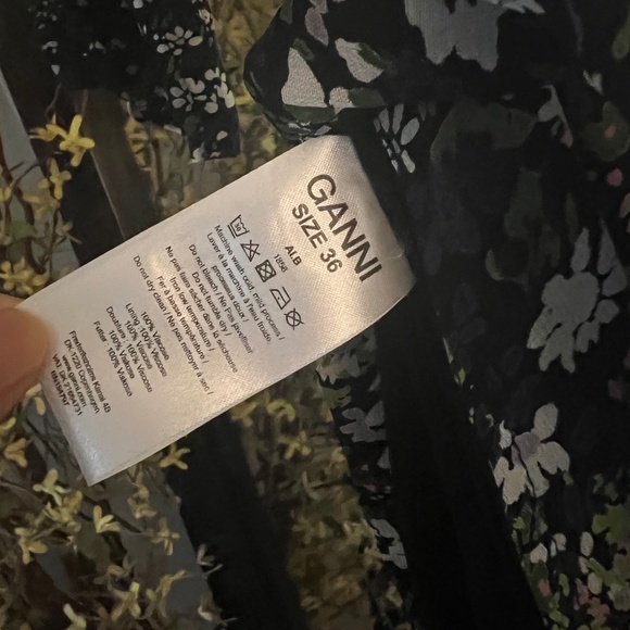 Ganni Floral Georgette Wrap Dress - Picture 7 of 11